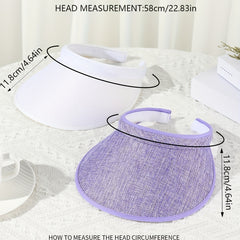 2pcs Sun Visor Hat UV Protection Wide Brim Hat for Women