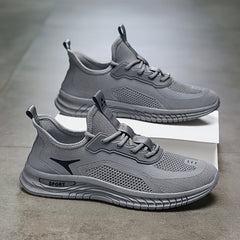 Men's Slip on Sneakers Odor Resistant Athletic Shoes with Shoelaces