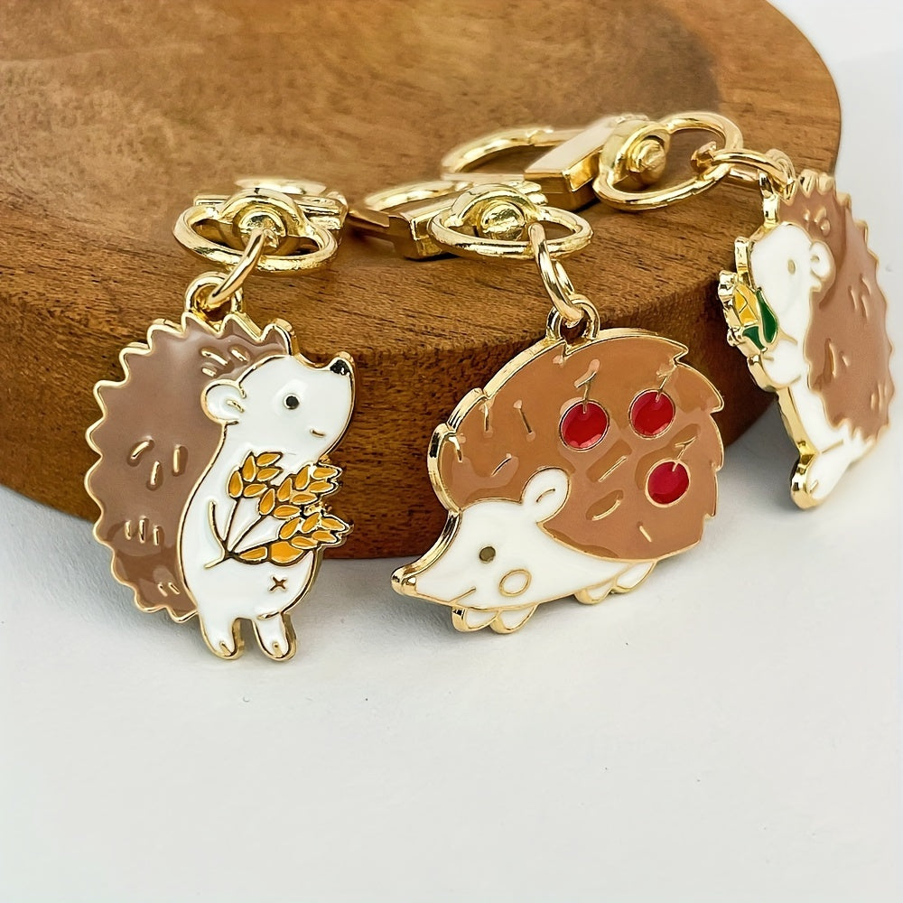 Hedgehog Keychain Thanksgiving Gift For Bags Wallets Car Keys
