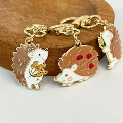 Hedgehog Keychain Thanksgiving Gift For Bags Wallets Car Keys