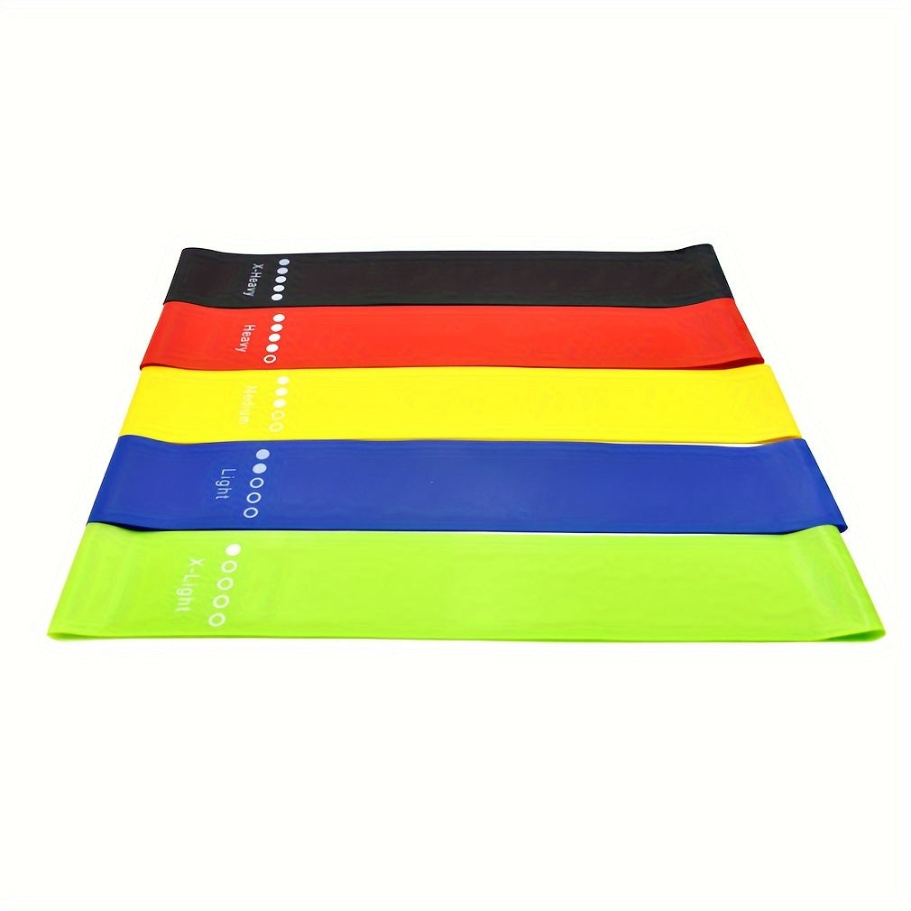 5pcs Yoga Resistance Bands Fitness Stretching Band Hip Lifting Body Shaping