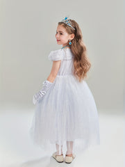 Girls Butterflies Print Princess Dress Costume