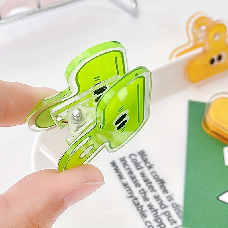 Smiling Face Clip Girl Heart Acrylic Stationery Folder