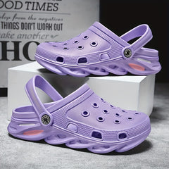 Unisex Lightweight Comfy Clogs Hollow Out Non Slip Garden Shoes