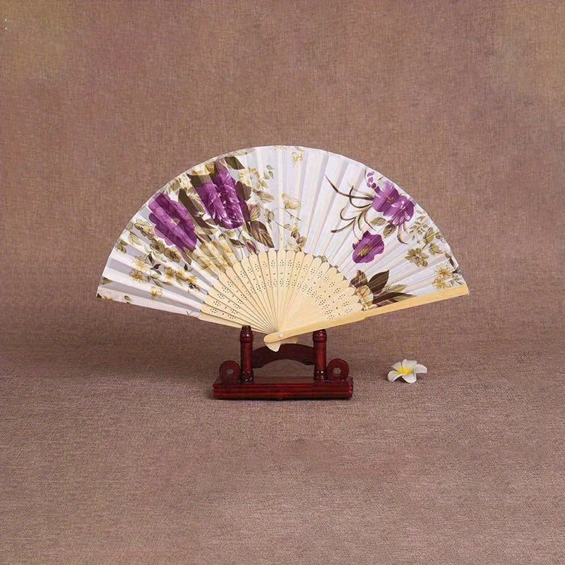 Chinese Style Fan Folding Women's Ancient Style Classic Dance Student Foldin...