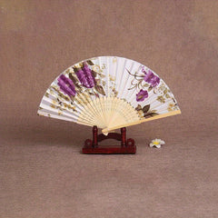 Chinese Style Fan Folding Women's Ancient Style Classic Dance Student Foldin...