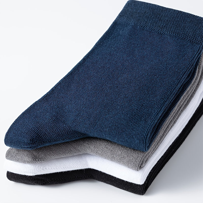 6 Pairs Bamboo Fiber Business Socks Antibacterial Deodorant
