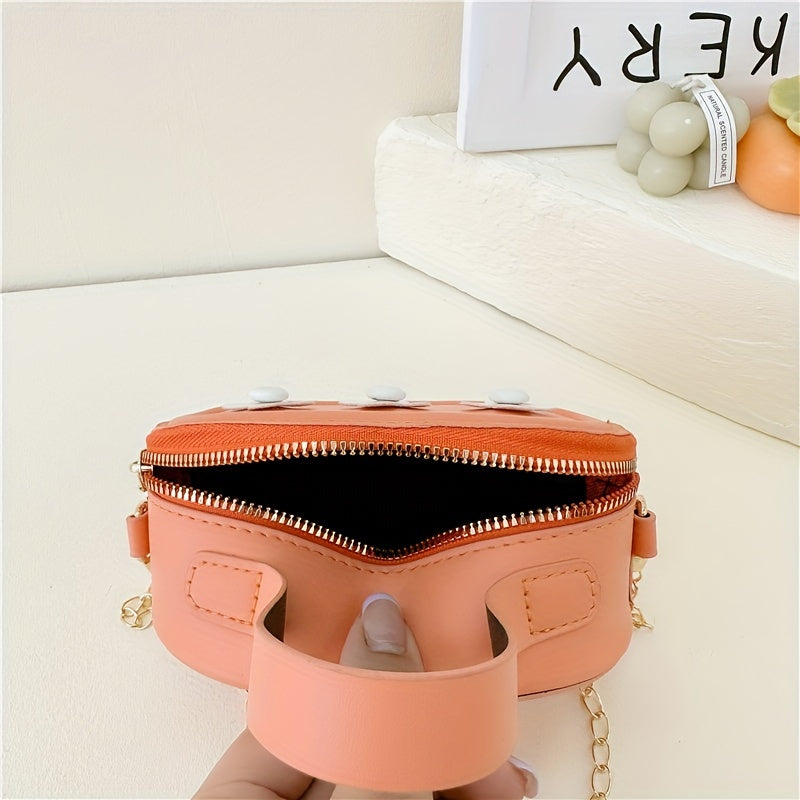 Girls' Flower Crossbody Bag Oval Shape