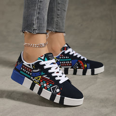 Lightweight Graphic Pattern Skate Shoes