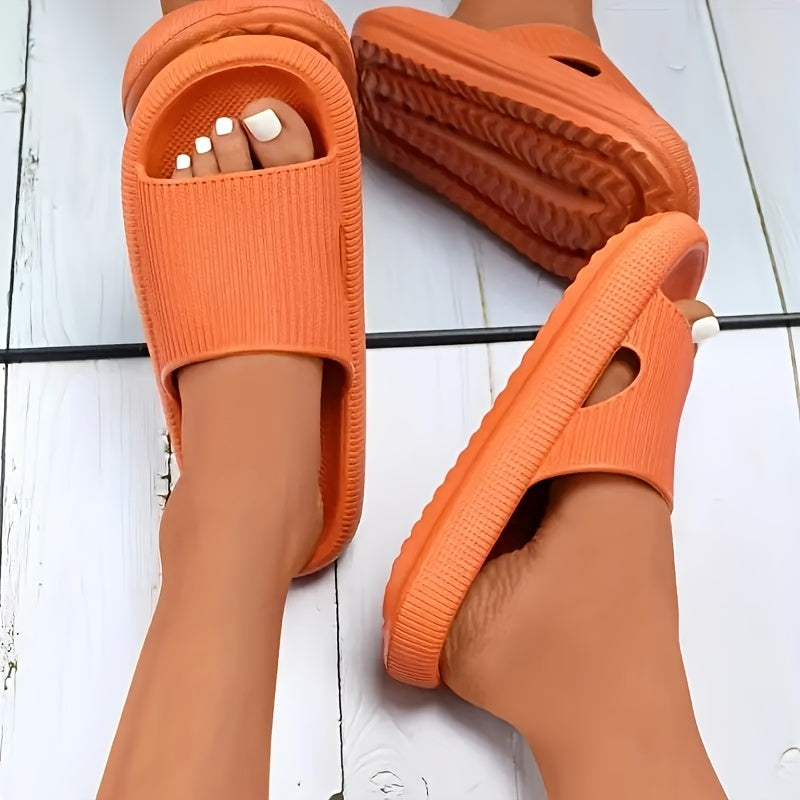 Women's Soft Open Toe Pillow Slides Indoor/Outdoor Non Slip Shoes