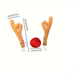 Christmas Car Reindeer Antlers & Nose Decorations Kit