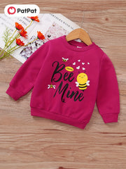 Girls Sweatshirt BEE MINE Graphic Long Sleeve Top Pullover Spring Fall