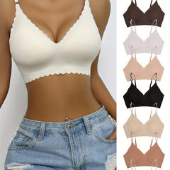 7pcs Solid Push Up Bra Comfy Removable Padded Seamless Anti-sagging Bra