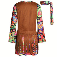 70s 80s Retro Disco Hippie Performance Costume Set