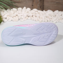 Breathable Cartoon Dog Print Non slip Running Shoes with Rhinestone Decoration