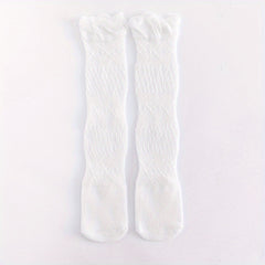Baby Girls Mesh Lace Over Knee Stockings Breathable Anti Mosquito Socks