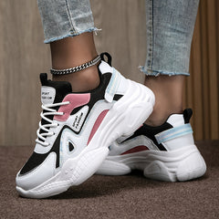 Women's Chunky Heel Sneakers Casual Wear Resistance