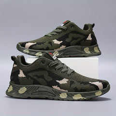 Men's Camouflage Knitted Lightweight Sneakers For Running