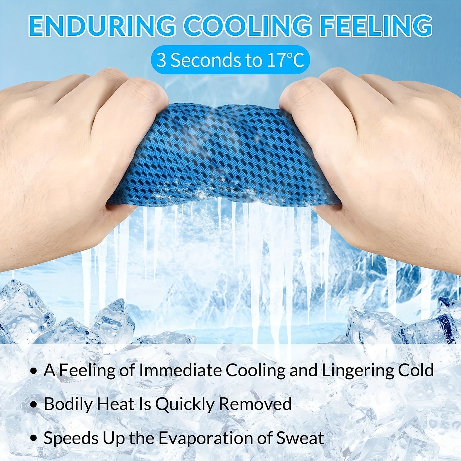 Cooling Hooded Towel UV Protection Quick Drying Absorbent Towel Camping Workout