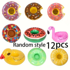 Inflatable Drink Holders Water Float Cups for Hot Spring Bath 4pcs 8pcs 12pcs