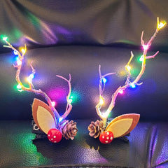 LED Christmas Hair Clip Tree Branch Hair Band Light up Hair Clip