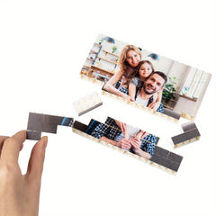 Custom Photo Puzzle Building Blocks Acrylic Memory Decor Gift for Him