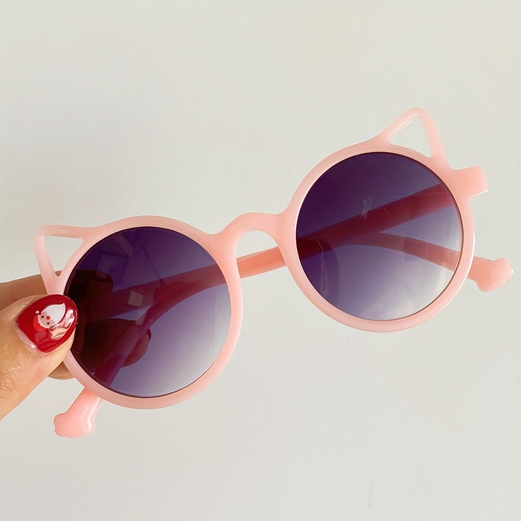 Cat Ear Sun Protection Round Sunglasses for Kids