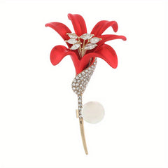 Lily Flower Brooch Women Daily Decoration Mother's Gift Clothing Decor