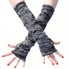 Long Halloween Gloves Dark Punk Style Halloween Cosplay Accessories