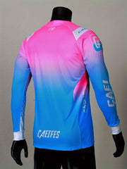 Fluorescent Mesh Long Sleeve Motorcycle T-Shirt