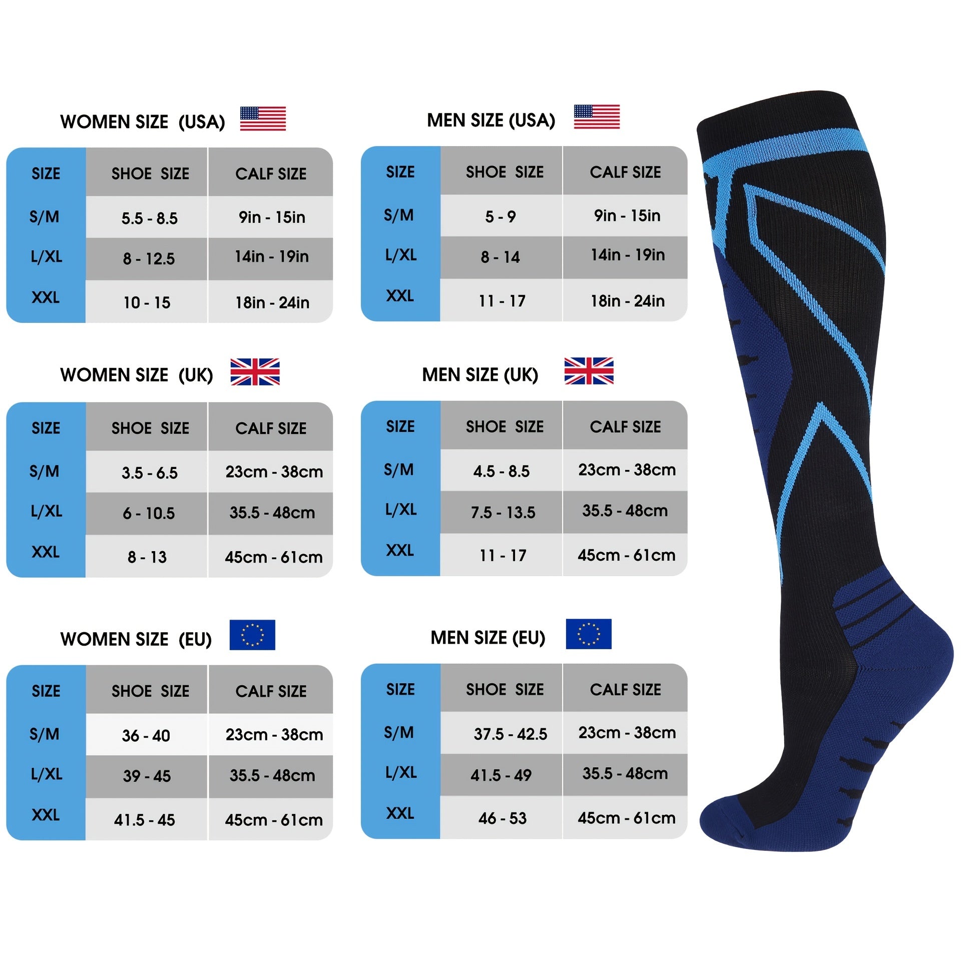 Marathon Compression Socks for Men Outdoor Sports Crew Socks
