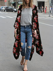 Sheer V Neck Loose Fit Cover Up Shirt