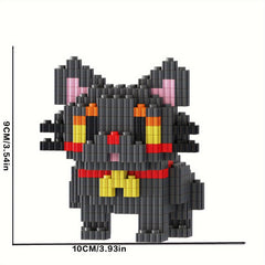 1528pcs Cartoon Cat Building Blocks Set DIY Assembly Toy for Adults and Teens