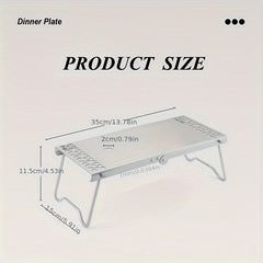 Portable Stainless Steel Folding Outdoor Table for Camping and Barbecue