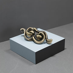 Adult Bronze Metal Puzzle Toy - Portable Brain Teaser Game