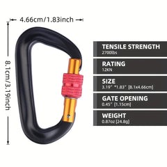 12KN Heavy Duty Carabiner Clip for Outdoor Hiking Camping