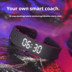 Outdoor Sport Electronic Watch USB Direct Plug-In Silicone Strap Alarm Vibration