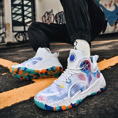Men's Non Slip Basketball Shoes Comfy Shock Absorption Sneakers