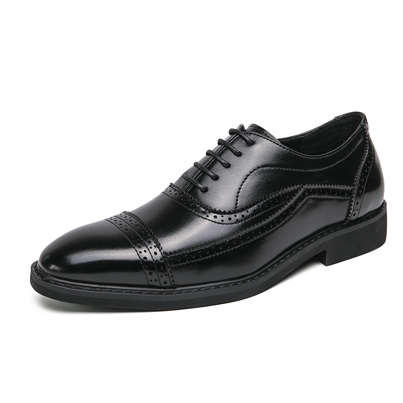 Men's Brogue Oxford Shoes Lace up Front Business Formal Wedding
