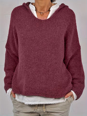 Solid Long Sleeve Pullover Hoodie