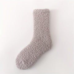 5 Pairs Fuzzy Socks Comfy Warm Home Floor Stockings