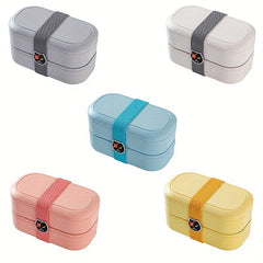 Japanese Style Bento Box 3 Grid Divided Lunch Box with Tableware