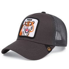 Animal Embroidery Mesh Baseball Hat