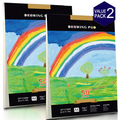 A4 Drawing Paper Pad 50 Sheets x 2 Packs