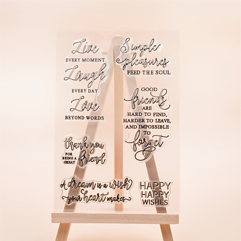 English Words Transparent Stamps for Card Making Scrapbooking Arts Crafts