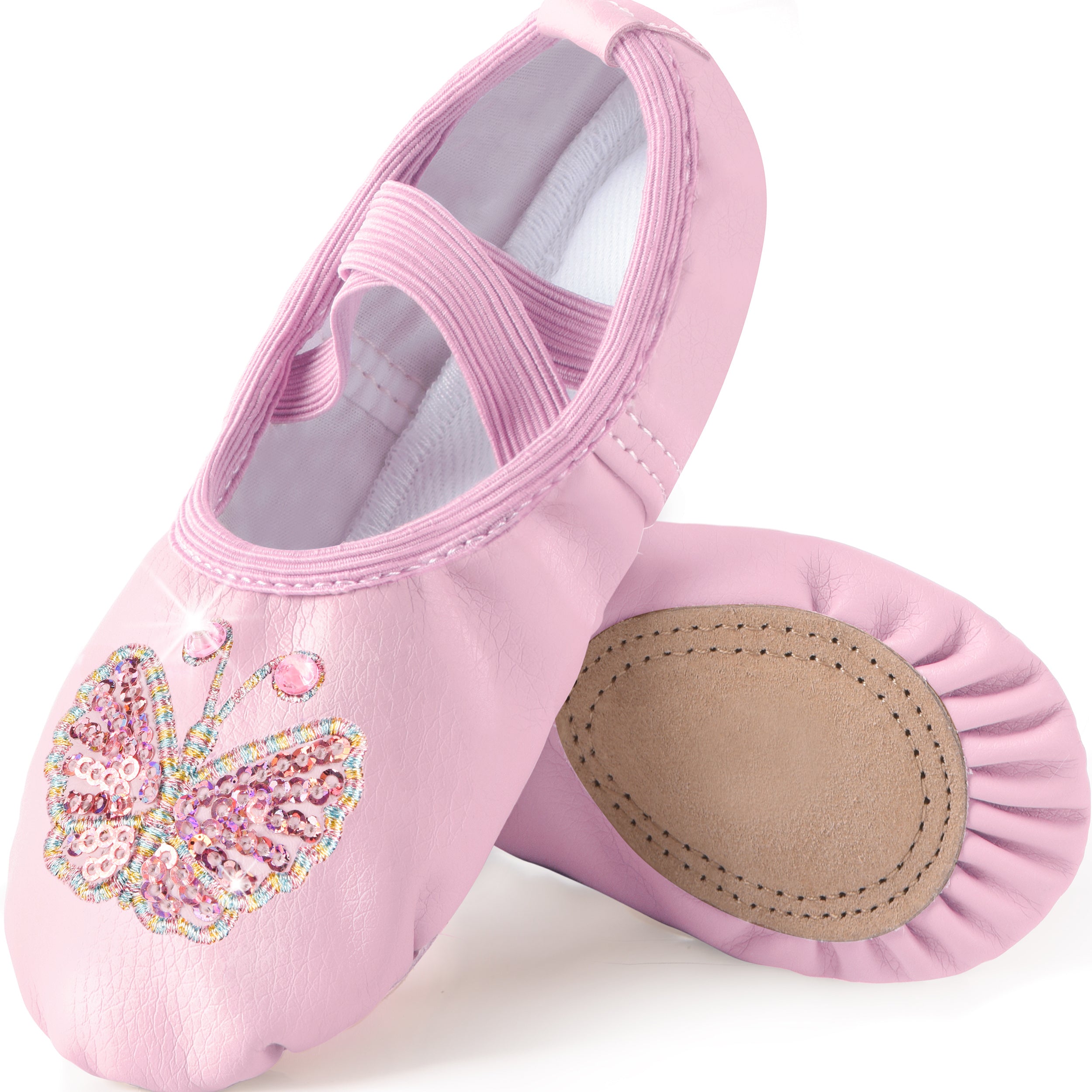 Butterfly Embroidered Ballet Shoes for Girls - Perfect for Dancing