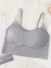 3pcs Solid Sports Bras Comfy & Breathable Yoga Workout Bra