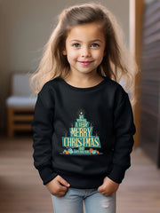 OERYUI Christmas Tree Graphic Long Sleeve Sweatshirt Girls Boys Kids Sports