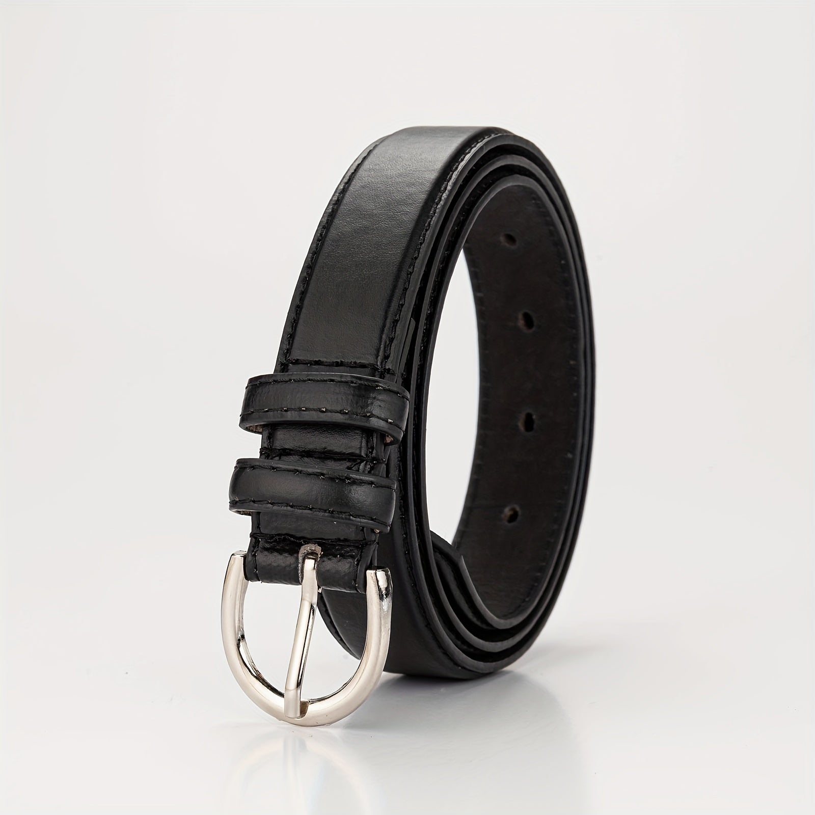 Casual PU Leather Belt with 3.05cm Light Board Pin Buckle