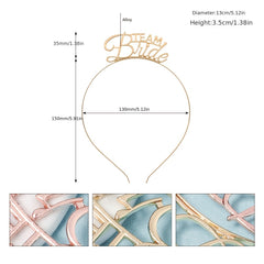 Golden Hairband Princess Tiara Wedding